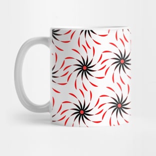 Minimal Interlocking Windmill Pattern Mug